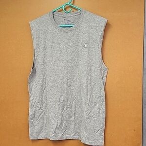 Champion Size L Light Grey Sleeveless Muscle Tank